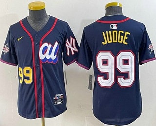 Youth New York Yankees #99 Aaron Judge Navy 2025 All Star Limited Jersey