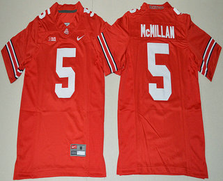 Youth Ohio State Buckeyes #5 Raekwon McMillan Red Stitched NCAA 2016 Nike College Football Jersey