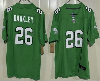 Youth Philadelphia Eagles #26 Saquon Barkley Limited Kelly Green Vapor Jersey