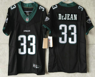 Youth Philadelphia Eagles #33 Cooper DeJean Limited Black FUSE Vapor Jersey