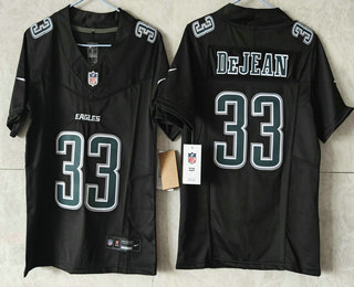 Youth Philadelphia Eagles #33 Cooper DeJean Limited Black Fashion Vapor Jersey
