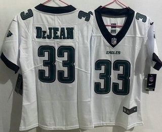 Youth Philadelphia Eagles #33 Cooper DeJean Limited White Vapor Jersey
