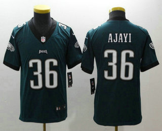 Youth Philadelphia Eagles #36 Jay Ajayi Midnight Green 2017 Vapor Untouchable Stitched NFL Nike Limited Jersey