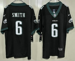 Youth Philadelphia Eagles #6 DeVonta Smith Limited Black Vapor Jersey