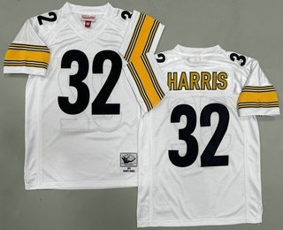 Youth Pittsburgh Steelers #32 Franco Harris White 1976 Throwback Jersey