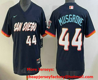 Youth San Diego Padres #44 Joe Musgrove Navy 2026 City Connect Stadium Jersey