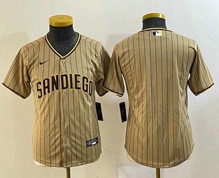 Youth San Diego Padres Blank Khaki Stitched MLB Cool Base Nike Jersey