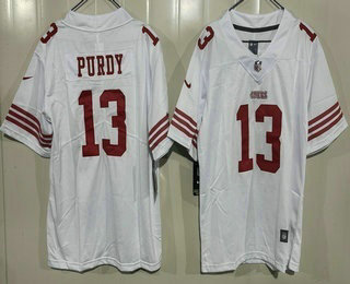 Youth San Francisco 49ers #13 Brock Purdy Limited White Vapor Jersey