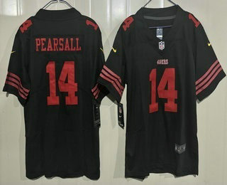 Youth San Francisco 49ers #14 Ricky Pearsall Limited Black Vapor Jersey