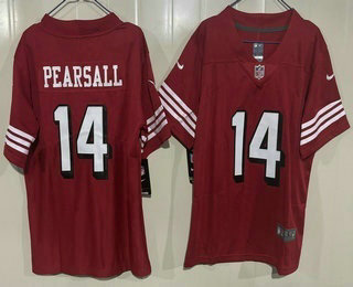 Youth San Francisco 49ers #14 Ricky Pearsall Limited Red Throwback Vapor Jersey