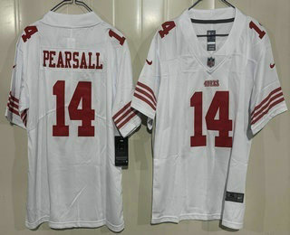Youth San Francisco 49ers #14 Ricky Pearsall Limited White Vapor Jersey