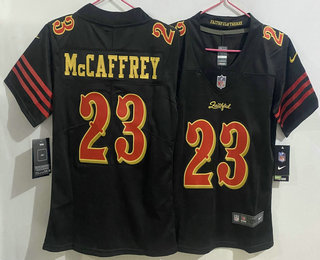 Youth San Francisco 49ers #23 Christian McCaffrey Limited Black Rivalries Vapor Jersey