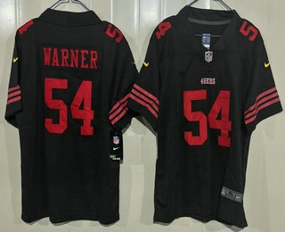 Youth San Francisco 49ers #54 Fred Warner Limited Black Vapor Jersey