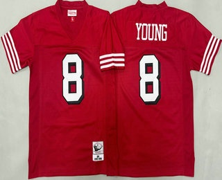 Youth San Francisco 49ers #8 Steve Young Red Alternate 1994 Throwback Jersey
