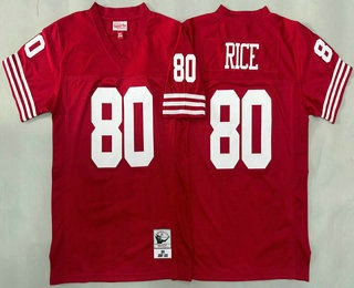 Youth San Francisco 49ers #80 Jerry Rice Red Throwback Jersey