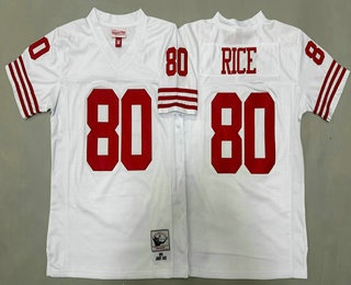 Youth San Francisco 49ers #80 Jerry Rice White 1994 Throwback Jersey
