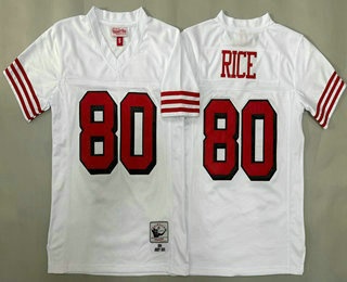 Youth San Francisco 49ers #80 Jerry Rice White 1994 Throwback Jersey