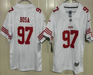 Youth San Francisco 49ers #97 Nick Bosa Limited White Vapor Jersey