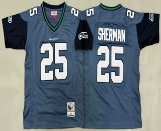 Youth Seattle Seahawks #25 Richard Sherman Navy 2011 Throwback Jersey