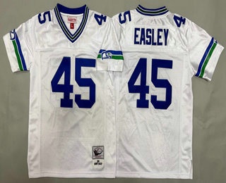 Youth Seattle Seahawks #45 Kenny Easley White 1984 Throwback Jersey