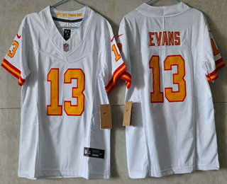 Youth Tampa Bay Buccaneers #13 Mike Evans Limited FUSE White Throwback Vapor Jersey