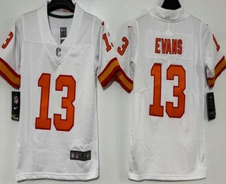 Youth Tampa Bay Buccaneers #13 Mike Evans Limited White Throwback Vapor Jersey