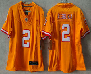 Youth Tampa Bay Buccaneers #2 Emeka Egbuka Limited FUSE Orange Vapor Jersey