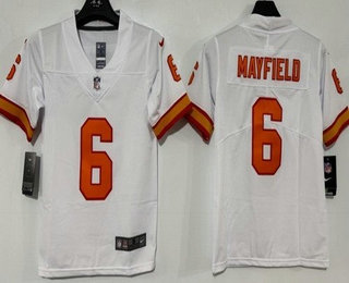 Youth Tampa Bay Buccaneers #6 Baker Mayfield Limited White Throwback Vapor Jersey