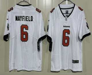 Youth Tampa Bay Buccaneers #6 Baker Mayfield Limited White Vapor Jersey