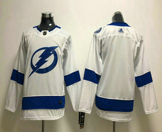 Youth Tampa Bay Lightning Blank White 2017-2018 Hockey Stitched NHL Jersey