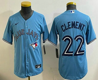 Youth Toronto Blue Jays #22 Ernie Clement Light Blue Cool Base Jersey