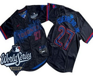 Youth Toronto Blue Jays #27 Vladimir Guerrero Black City 2025 World Series Limited Jersey