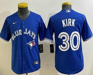 Youth Toronto Blue Jays #30 Alejandro Kirk Blue Cool Base Jersey