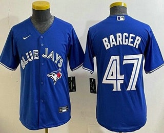 Youth Toronto Blue Jays #47 Addison Barger Blue Cool Base Jersey