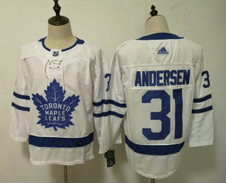 Youth Toronto Maple Leafs #31 Frederik Andersen White 2017-2018 Hockey Stitched NHL Jersey