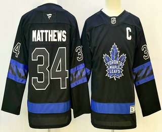 Youth Toronto Maple Leafs #34 Auston Matthews Black 2025 Stitched Jersey