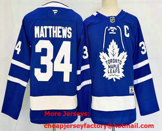Youth Toronto Maple Leafs #34 Auston Matthews Blue 2025 Stitched Jersey