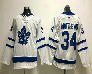 Youth Toronto Maple Leafs #34 Auston Matthews White 2017-2018 Hockey Stitched NHL Jersey