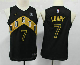 Youth Toronto Raptors #7 Kyle Lowry Black Nike 2018 NBA Swingman City Edition Jersey