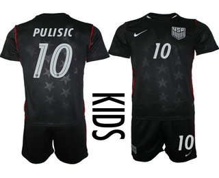 Youth USA National Team #10 Christian Pulisic Away Navy 2026 World Cup Soccer Jersey Suit
