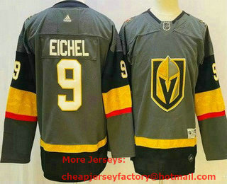 Youth Vegas Golden Knights #9 Jack Eichel Gray Authentic Jersey