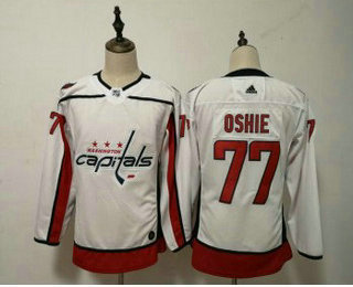 Youth Washington Capitals #77 T.J. Oshie White 2017-2018 Hockey Stitched NHL Jersey