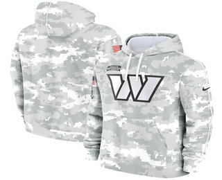 Youth Washington Commanders Arctic Camo 2024 Salute to Service Club Fleece Pullover Hoodie