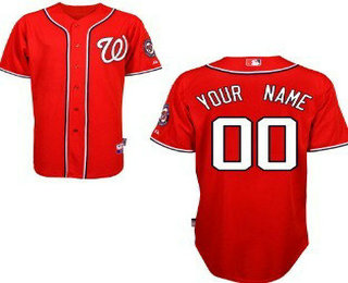 Youth Washington Nationals Red Customized Baseball Jersey