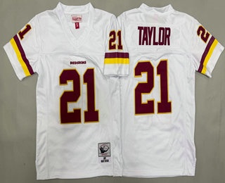 Youth Washington Redskins #21 Sean Taylor White 2007 Throwback Jersey