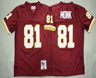 Youth Washington Redskins #81 Art Monk Red 1986 Throwback Jersey